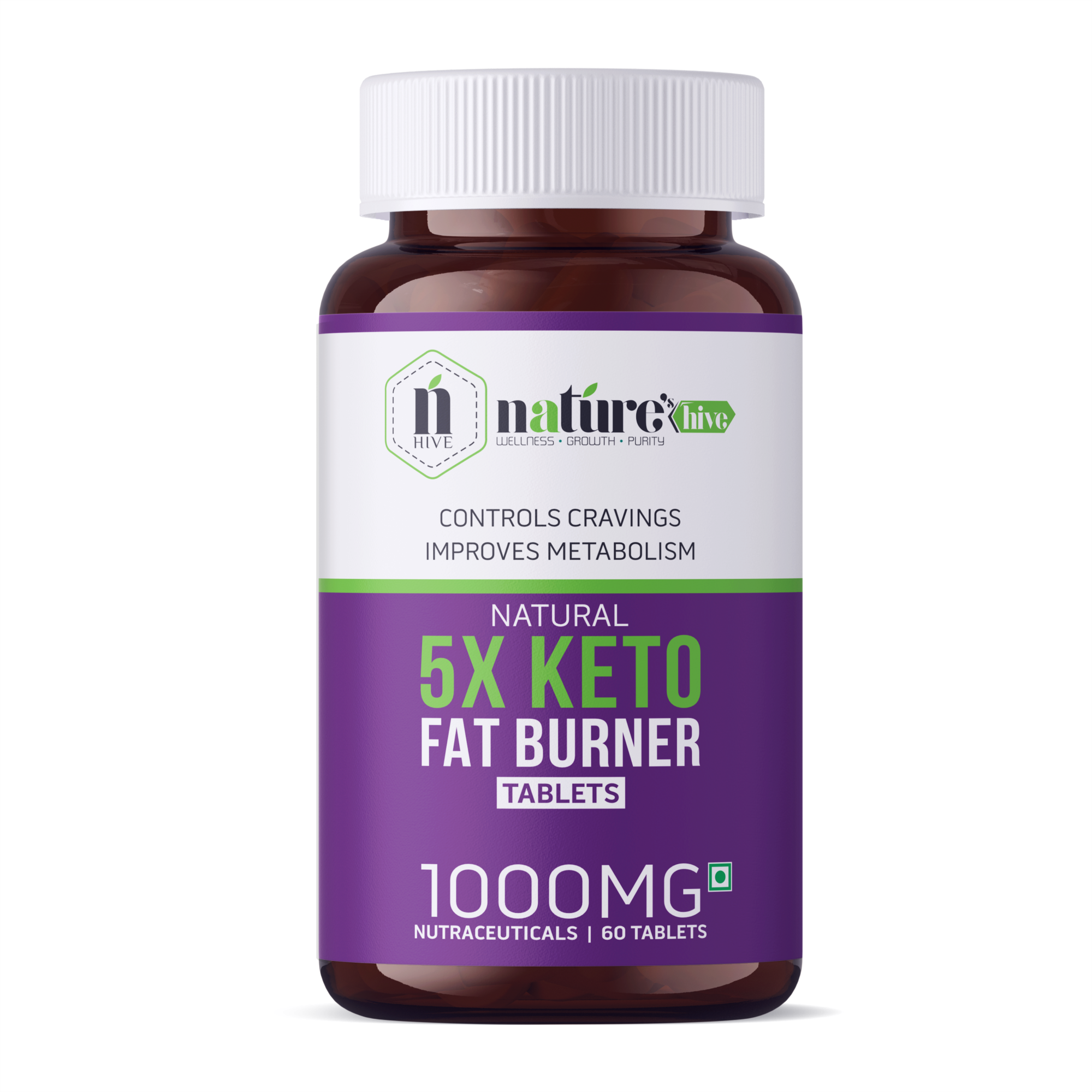 Nature's Hive Fat Burner Tablets | Metabolism Boost & Weight Loss Support | Herbal Thermogenic Formula | 60 Tablets